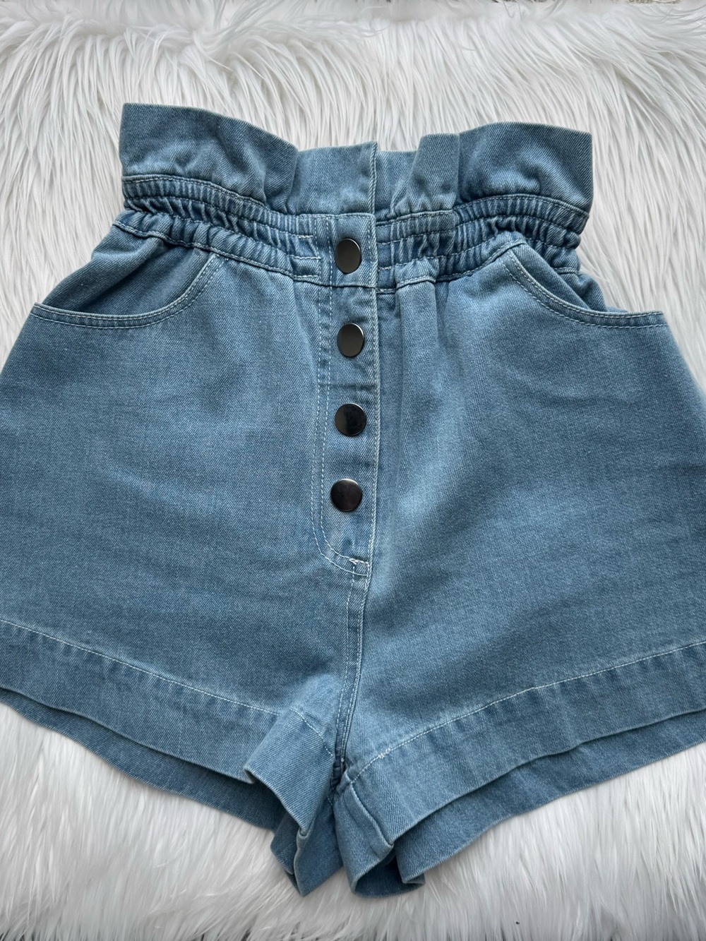 C/MEO Collective Paperbag Denim Shorts